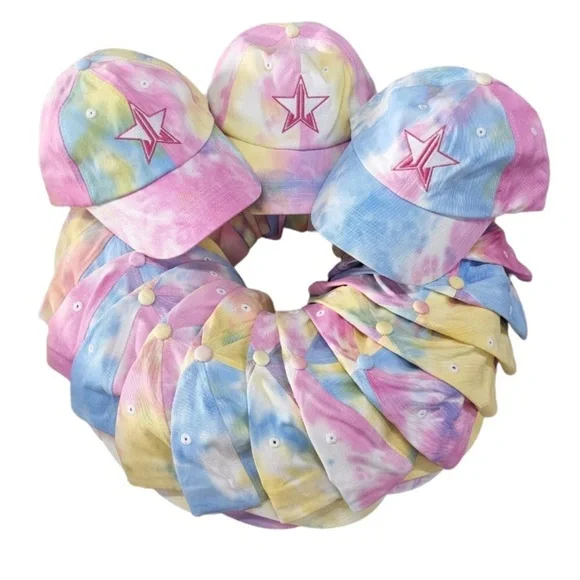 🔴 5 for $10 Jeffree Star Multicolor Tie Dye Adjustable Hat - Picture 2 of 6